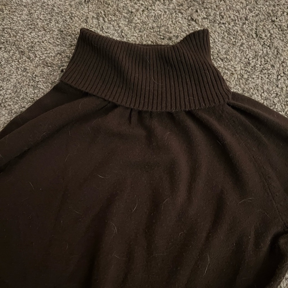 Take Out Dark Brown Turtleneck Sweater